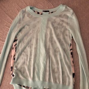 Sheer long sleeve sweater